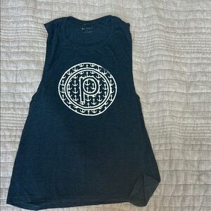 Navy Sleeveless Top with Anchor Design